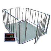 산업용 전자 저울 톤백 플랫폼 바닥 대형 무게 측정기, 1x1.5m /3톤+울타리+계기 방수 커버