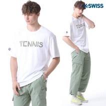 [케이스위스K-SWISS] 윔블던 테니스로고 라운드 티셔츠