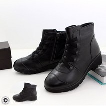 신신고 여성 발편한 천연가죽 방한 퍼안감 착화감좋은 앵클부츠 굽4cm 고무창