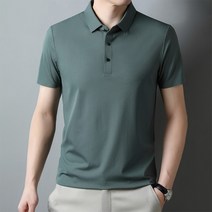 골지 반팔 티셔츠 남 여름 헴라인 터틀넥 티셔츠 캐주얼 비즈니스 남장 골프 셔츠