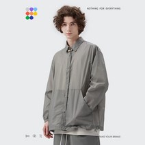 봄 여름 셔츠 트랜디 바람막이 자외선차단 오버핏 힙합 스트리트 남성 자켓 레저 방풍 스포츠