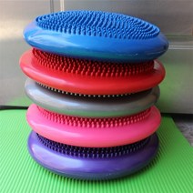 헬스장바닥 바닥 고무매트 헬스장 바닥재 두꺼운 요가 매트 플랫 균형 좌석 마사지 트레이너, 01 Diameter 34, 06 분홍색