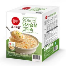 CJ 햇반소프트밀 닭가슴살 곤약죽 병문안음식 간편식 180g 4개, 13세트
