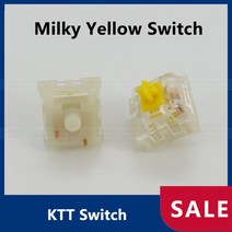 적축 키보드 선형 촉각 KTT Kang 화이트 V3 홀리 팬더 바다 소금 레몬 민트 로즈 달링 기계식 스위치, 없음, 없음, 56.KTT Milk Yellow - 10PCS