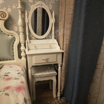 공주 주니어화장대 틈새 슬림 엔틱 화장대 화이트 입식미니화장대 400 500 600, W