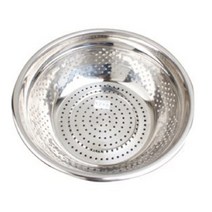 스텐 물빠짐 타공다라이 김장바구니 스텐채반 펀칭대야 타공믹싱볼 야채바구니 5호