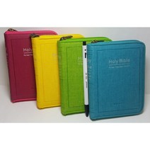 성경 개역 한글 한자 수록 주석 없는 성경 지퍼 색인 작은 글씨 가로 10 세로 14 cm, 그린