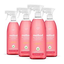 유기그릇세척 메소드 다목적 세정제 자몽향 28oz(828ml) 4팩 Method All Purpose Cleaner Pink Grapefruit, 1, 4개, 828ml