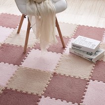 벨벳소재 층간소음 방지 퍼즐 매트 셀프시공 30cm x 30cm 10개, 핑크