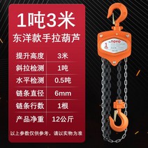 미니 체인블럭 호이스트 기중기 전동 1톤 원치 체인블록 호이스트 체인블럭 수동 전기, 동양(싱글체인) 1톤 3m, 1개