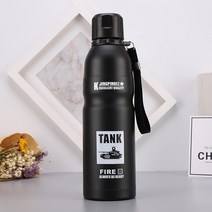 530/750Ml 보온병 머그잔 짚 스테인레스 스틸 뚜껑 단열 스트레이트 컵 열 물병 텀블러 Thermocup, 750ML, 블랙A 750ml