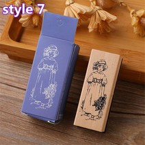낙관도장 캘리그라피 1pc 빈티지 DIY 걸스 식물 나무 나무 고무 스탬프 Scrapbooking 공예 액세서리 만들기