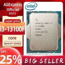 인텔 코어 i3 13100F CPU 프로세서 i3-13100F 3.4 GHz 4 8 스레드 65W LGA 1700 팬 없음