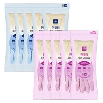 태화 면코팅 투톤 고무장갑 5켤레, 태화 면코팅 투톤 고무장갑 블루 소(S) 5켤레, 소(S)