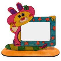 사진액자18-꽃 토끼 나무공작 나무액자 만들기재료 어린이집 유치원 방과후수업