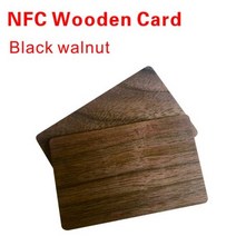 방수 천연 나무 NFC tag216 RFID 빈 태그 명함 액세스 제어 카드 50 개, walnut