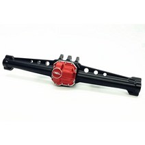 Treal SCX10 II 차축 알 늄 7075 금속 후면 일체형 CNC 빌렛 가공 Axial 2 AR44와 호환 (블랙), Black