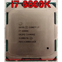 파워딜 지널 인텔 CPU 코어 i7 6800K 프로세서 3.40GHz 15M 6 Socket2011-3, 한개옵션0