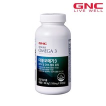 GNC 건강식품 비타민 비타민C [GNC] 더블 오메가3 600mg (60캡슐) 60일분, 상세 설명 참조, 단일옵션