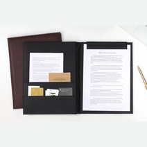 고급 계약서 서류 가죽 파일판 은행 파일홀더 a4화일 클립화일, 블랙, 1개