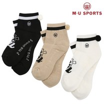 엠유스포츠 여성 강아지 포인트 단목양말 MU22C33S201, BEE