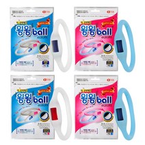 윙윙볼 약국용 4인가족(남아2) 모기퇴치 밴드 팔찌 썸머밴드, 17g, 4개