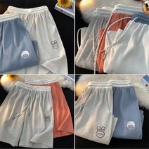 여름 패션 단색 곰 프린트 홍콩 스타일 2022 루즈한 캐주얼 반바지
