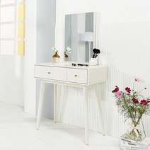네오까사 쁘띠 미니 수납 공주 주니어 콘솔형 화장대 세트 거울 스툴 포함 NGK0116, 화이트