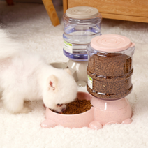 골디스토어 강아지 고양이 자동 급식 급여 사료 자율 배식기 애견, 그레이, 3.8L