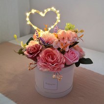 카네이션 반전 용돈 박스 어버이날 생신 선물 용돈티슈, 3반전용돈박스 핑크+하트조명
