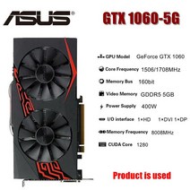 그래픽카드 그래픽 카드 GTX 1060 5GB 비디오 GPU for NVIDIA, 02 GTX 1060 5GB