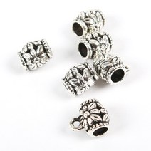 엔틱볼 팬던트 메탈 비즈 재료 참 공예재료 원석 팔찌 만들기, 실버