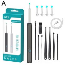 귀청소도구 Wiress Smrt Visul Er ner Otosope Wx Tool NE3 Stiks Removl with mer Kit Endosope ning K S3, 01 A