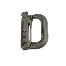 Plasctic Shackle Carabiner D-링 부착 Molle 웨빙 배낭 버클 잠금 Grimlock 하이킹 등산 야외, 1