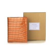 옴니아 티반 중지갑 악어 콤비 패턴 광택 소가죽 남성 지갑