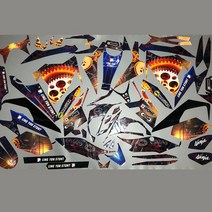 JY 레이싱 컴플리트 랩 풀 그래픽 비닐 스티커 데칼 키트 닌자 400 ABS KRT 2020, 한개옵션0