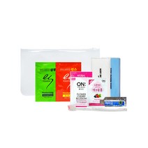 엘라스틴 세면용품 여행용 파우치 일회용 샴푸 린스 바디워시 세트, 1개