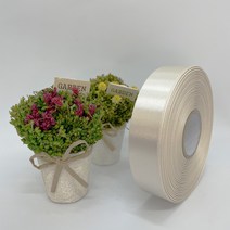 포장 리본 끈 제이제이리본 고밀도주자 20mm 25mm 76컬러 (길이 45M) 공단리본, 상아