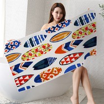 DFMEI 극세사 비치타월 디지털 워터마시프 워터타월 양면융사갯수건, 75*150 아가일, 치수