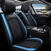 Rasiarpio 미국 배송 마즈다 CX-7 2007-2012 카시트 커버 풀 세트 방수 가죽 앞좌석 뒷좌석 자동차 보호 쿠션 - CT08 블랙 레드 642342, For Hyundai Santa Cruz_Black B