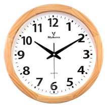 아트박스/코맥스시계 로렌스 WD400 심플 원목 지름 40Cm 무소음 벽시계, 본품