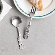 특이한 고급 세련된 선물용 장미 포크세트 엔틱 천연, 티스푼, 1개