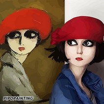 피포페인팅 피포페인팅 DIY 명화그리기 유화그리기 세트 N147 신윤복 이부탐춘 그림그리기, 단품