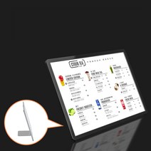 메뉴판 LED 라이트패널 식당 광고판 카페 조명액자, 고정각도 블랙