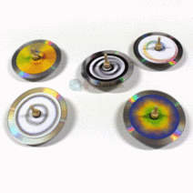 CD 회전착시팽이 (원목축)(5인 세트)