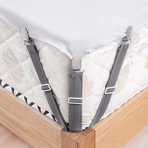 생활광장 침대시트 고정 밀림방지 클립 밴드 4P, 4개
