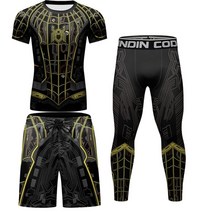 주짓수래쉬가드 레쉬가드 도복 파이터 MMA 운동복 훈련복압축 티셔츠 바지 남성 훈련된