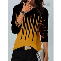 색상 대비 여성 t 셔츠 패션 미적 디자인 봄 가을 새로운 코튼 폴리 에스테르 o-넥 긴 소매 거리 hipster 탑스