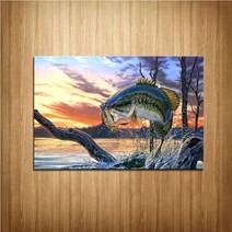 큰입 배스 씨라이프 물고기 벽 예술 HD 인쇄 캔버스 회화 패션 방 장식에 대한 그림을 매달려