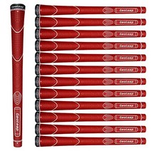 Geoleap Glory-T 고무 골프 그립 13개 세트 엄지 패턴 부드러운 느낌 미끄럼 방지 표준/중간 사이즈 6가지 색상 옵션 편안한 하이브리드 골프 클럽 그립(표준, Standard